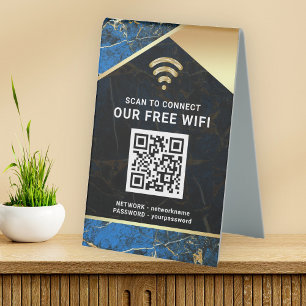 Plaque De Table Mot de passe réseau Wifi de code QR personnalisé é