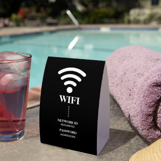Plaque De Table Mot de passe WiFi professionnel personnalisé & Rés