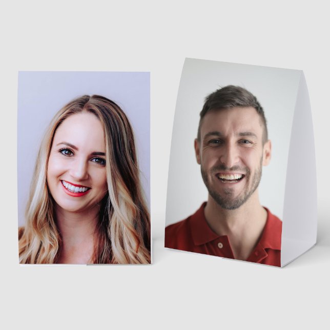 Plaque De Table Mr or Mrs? Game Paddles | Him or Her Photo Wedding (Recto/verso)