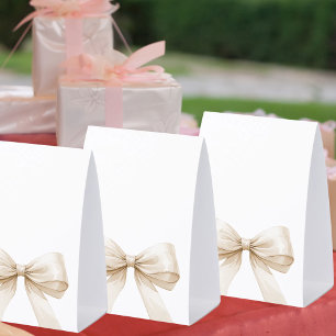 Plaque De Table Nœud en crème beige DIY écrivez votre propre fête