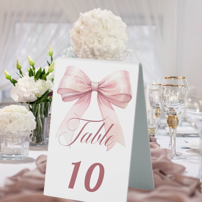 Plaque De Table Nœud rose (Créateur téléchargé)