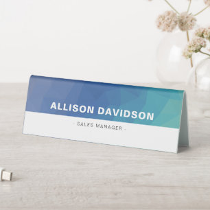 Plaque De Table Nom de l'employé de la marine moderne