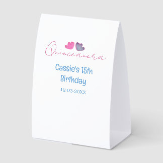 Plaque De Table nom de quinceanera 15e anniversaire fleur rose ble