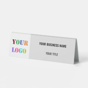 Plaque De Table Nom du logo de l'entreprise Panneau de tente de ta