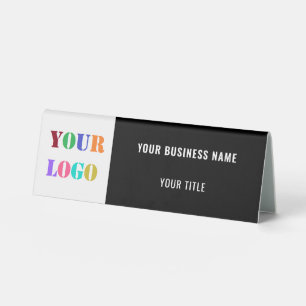 Plaque De Table Nom du logo de votre entreprise Table Tente Signal