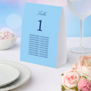 Plaque De Table Noms des invités Tenture de table en papier bleu b