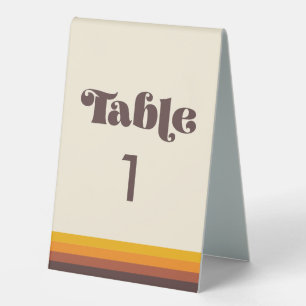 Plaque De Table Numéro de couleurs vintages des années 60 rétro