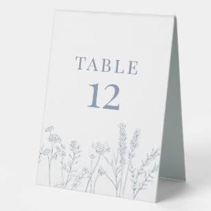 Plaque De Table Numéro de la carte de table du Fleur sauvage périp