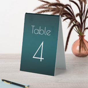 Plaque De Table Numéro de Mariage turquoise
