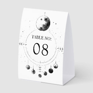 Plaque De Table Numéro de table de mariage Phases de la Lune céles