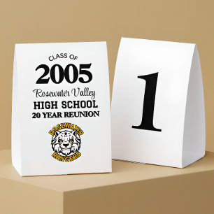 Plaque De Table Numéro de table de réunion de classe de mascotte d