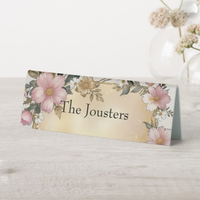 Plaque De Table Numéro de table du cadre floral Renaissance (Créateur téléchargé)