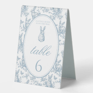 Plaque De Table Numéros de table de Baby Shower Petit Lapin Toile 