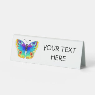 Plaque De Table Oeil de paon arc-en-ciel