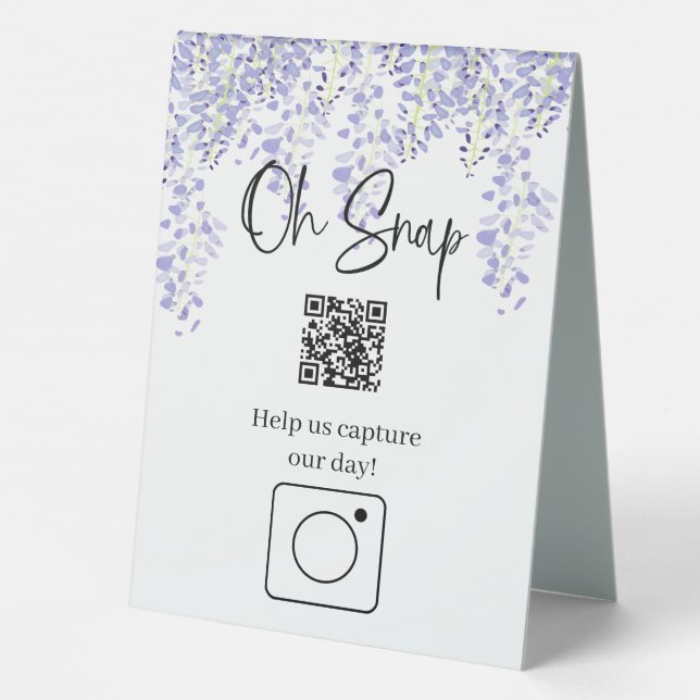 Plaque De Table Oh Snap Table Top Sign (Verso)