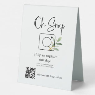 Plaque De Table Oh Snap Table Top Sign