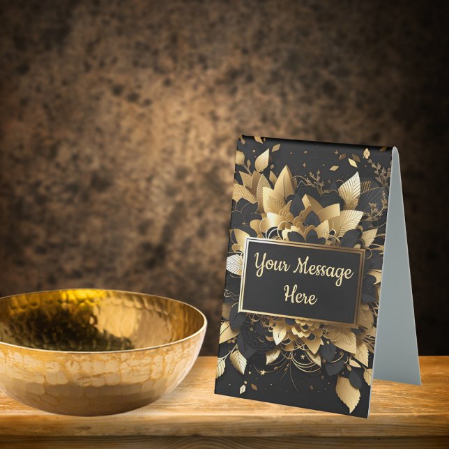 Plaque De Table Or élégant personnalisé (Créateur téléchargé)