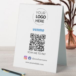 Plaque De Table Paiement du code QR Venmo Analyser pour payer le