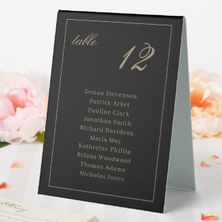 Plaque De Table Pancarte élégante de numéro de table