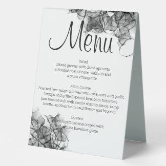 Plaque De Table Panneau central du menu Fumée noire