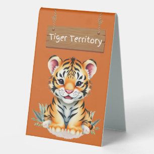 Plaque De Table Panneau de la table Tiger Bold - Jungle Safari Th