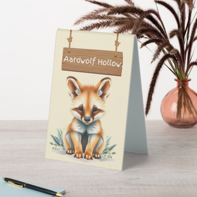 Plaque De Table Panneau de la table Wild Aardwolf Hollow Jungle Sa (En SItu (Tableau))