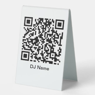 Plaque De Table Panneau de la tente de table avec nom DJ 4x6 