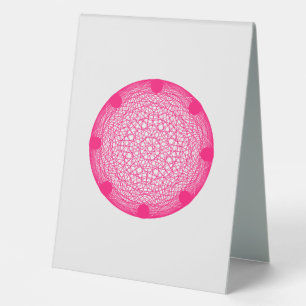 Plaque De Table Panneau de la tente de table Neon Pink - Personnal