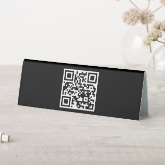 Plaque De Table Panneau de la tente de table QR Code seulement 6"x