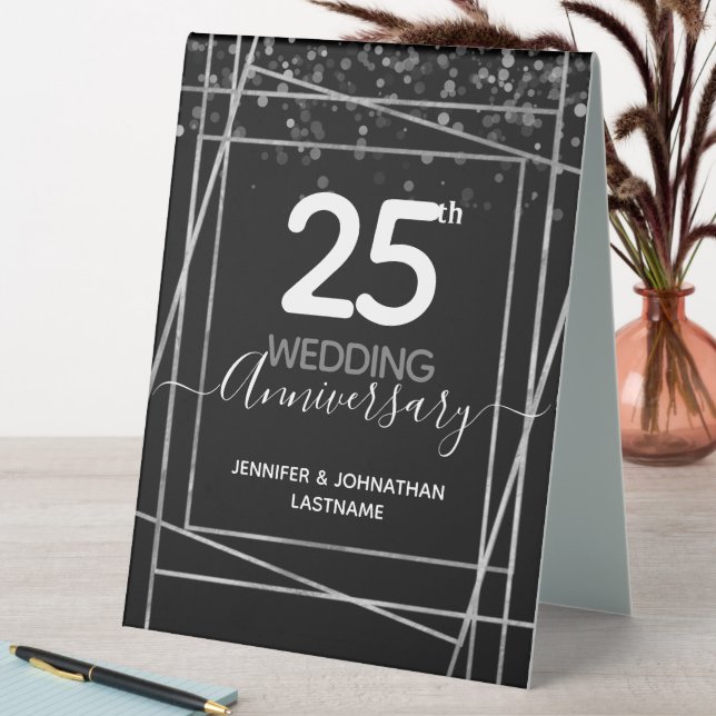 Plaque De Table Panneau de la tente du 25e anniversaire du Mariage (En SItu (Tableau))