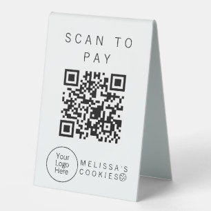 Plaque De Table Panneau de numérisation pour paiement simple prêt