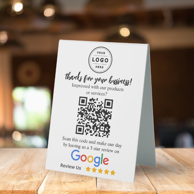 Plaque De Table Panneau de signalisation de table pour demande d'a (Google Review Request Table Top Signage Table Tent Sign)