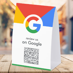 Plaque De Table Panneau de table Google Reviews   Présentoir de co
