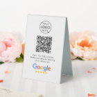 Panneau de table Google Reviews | Socle de code QR