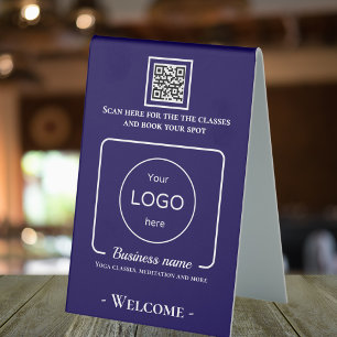 Plaque De Table Panneau de table logo du studio de fitness qr code