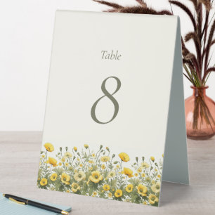 Plaque De Table Panneau de tente Boho Chic Fleur sauvage Table