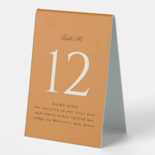 Plaque De Table Panneau de tente Chic Orange Event Table
