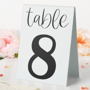 Plaque De Table Panneau de tente de table de mariage numéro 8