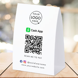 Plaque De Table Panneau de tente de table en papier CashApp Paie