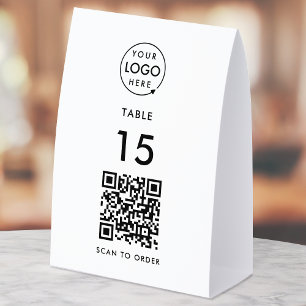 Plaque De Table Panneau de tente de table QR Restauration Café N