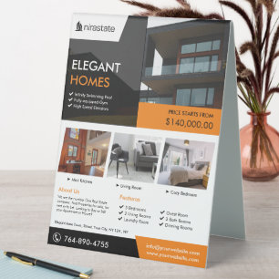 Plaque De Table Panneau Pedesto Personnalisé Immobilier
