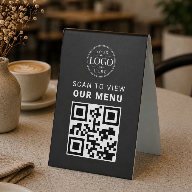 Plaque De Table Panneau QR Code de table de menu sans contact (Créateur téléchargé)