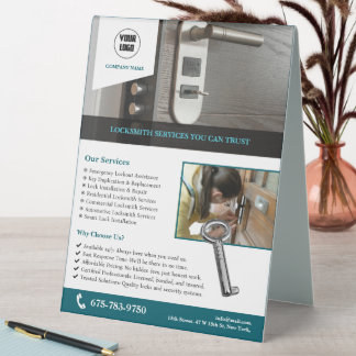 Plaque De Table Panneau Tente de table personnalisée Locksmith Ser