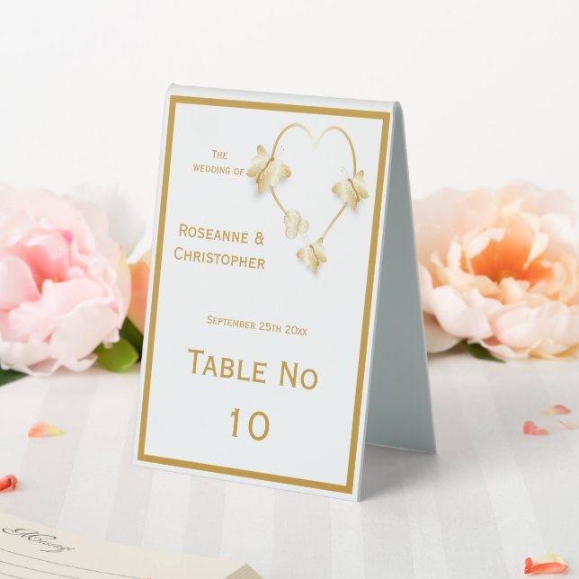 Plaque De Table Papillons de signalisation de la tente du Mariage  (In SItu (Mariage))