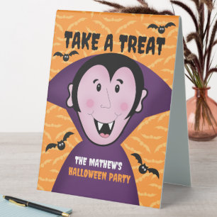 Plaque De Table Parti d'Halloween Dracula Bat Vampire Cute