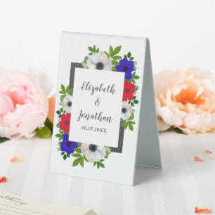 Plaque De Table Patriotique Panda Anemone Mariage
