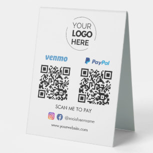 Plaque De Table Paypal Venmo QR Code paiement Analyser pour paye