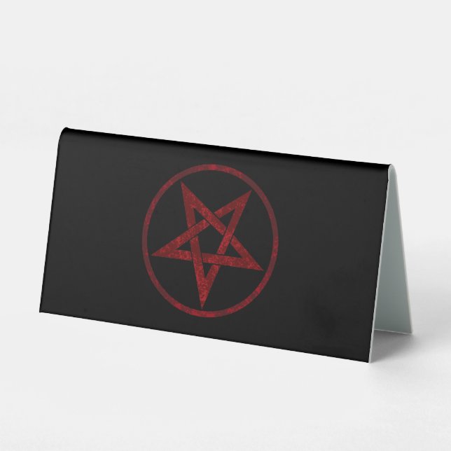 Plaque De Table Pentagram Red Devil (Recto)
