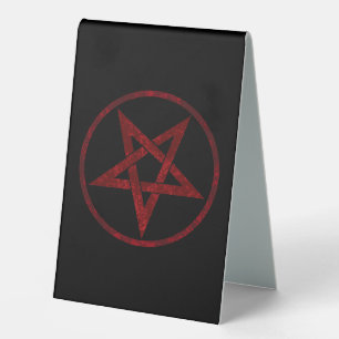 Plaque De Table Pentagram Red Devil