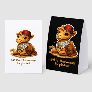 Plaque De Table Personalized Little Moroccan Explorer Camel – Cute